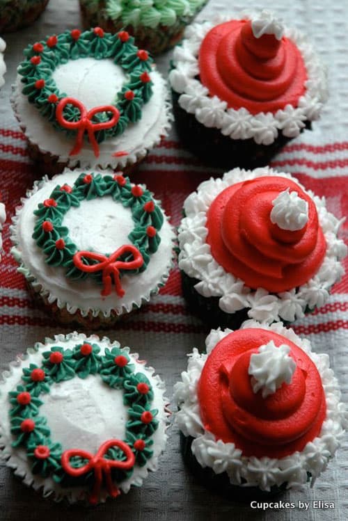 Cupcakes Navidad Ideas muerdago